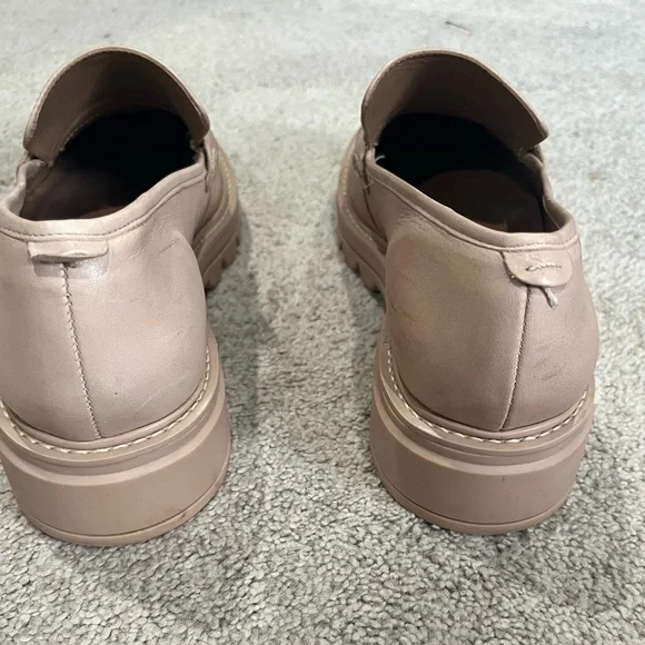 Bernardo Chandler Leather Lug Sole Platform Loafers, Women’s Size 8.5 Blush - Picture 4 of 9